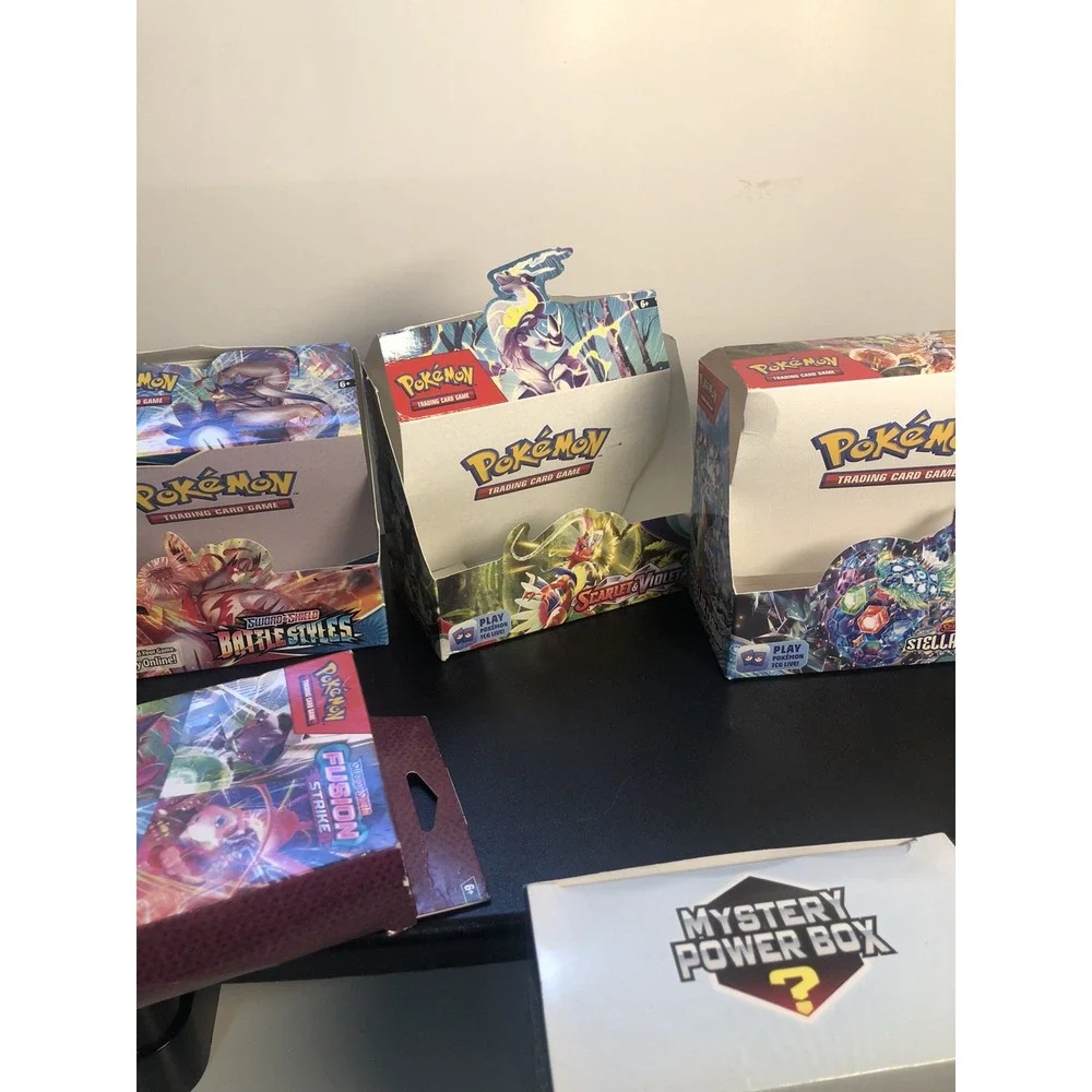 6x Empty‎ Pokémon Booster Display Boxes Scarlet Violet Sword Shield